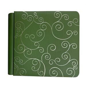 Creative Memories 7x7 Scrapbook Coverset Flex-Hinge Green Swirl Album READ